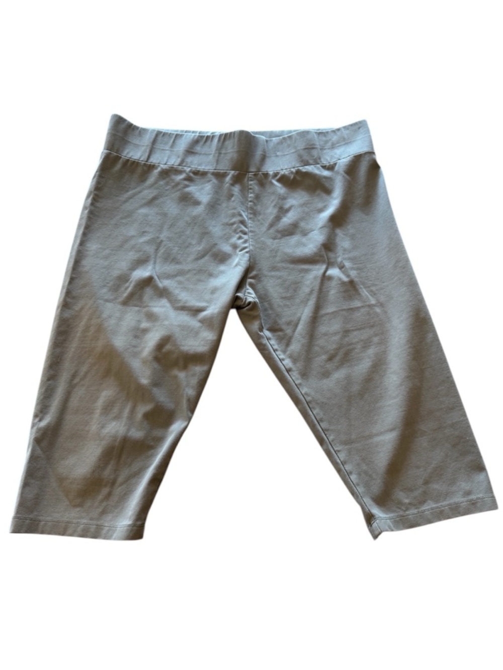 Logo Layers Cropped Green Leggings L